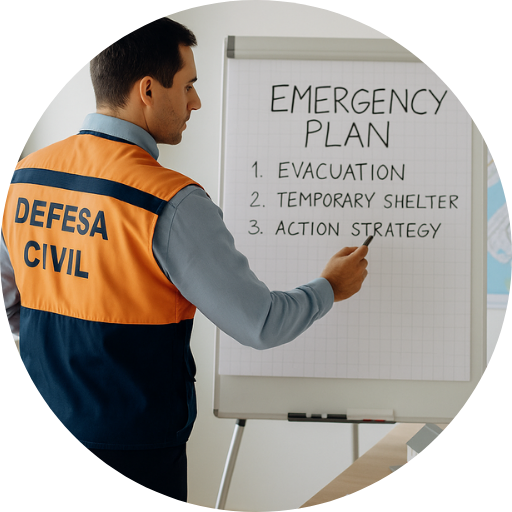 Escola de defesa civil desastre alagamento aeronavelms estrutura 3
